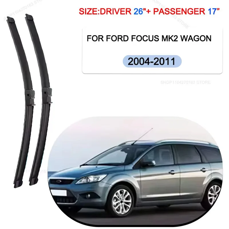 Car Wiper Blades For Ford FOCUS MK2 Wagon 2004-2011 Windshield Windscreen Front Window Blades 26"+17" Car Accessories
Car Wiper Blades For Ford FOCUS MK2 Wagon 2004-2011 Windshield Windscreen Front Window Blades 26"+17" Car Accessories