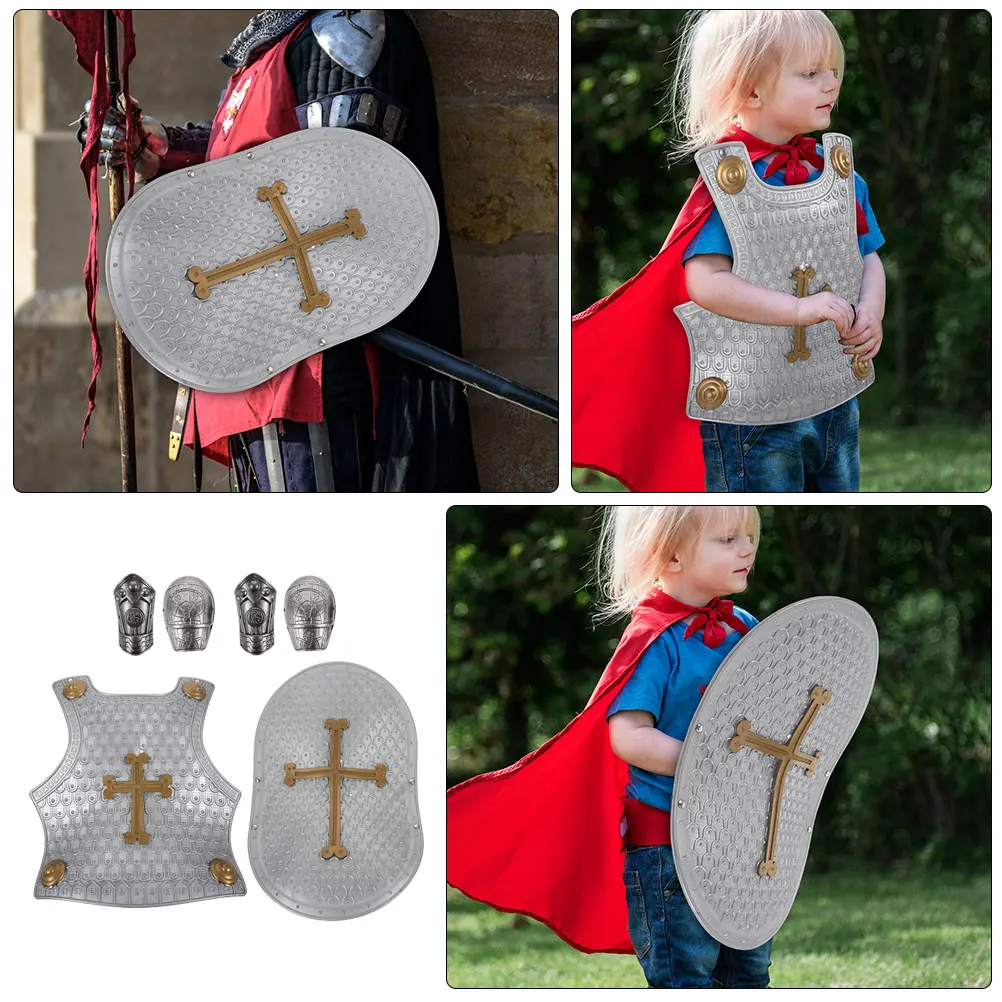 Childrens Toys Medieval Knight Costume Set Retro Roman Armour Kids Shield Sturdy Plastic Material Realistic Appearance Safe Toy
Childrens Toys Medieval Knight Costume Set Retro Roman Armour Kids Shield Sturdy Plastic Material Realistic Appearance Safe Toy