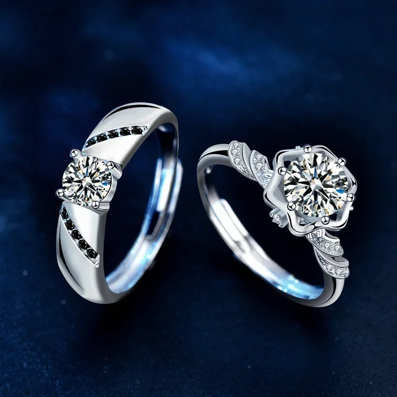 18K gold moissanite couple's ring women's men's PT950 jewelry wedding ring hand jewelry open ring jewelry
18K gold moissanite couple's ring women's men's PT950 jewelry wedding ring hand jewelry open ring jewelry