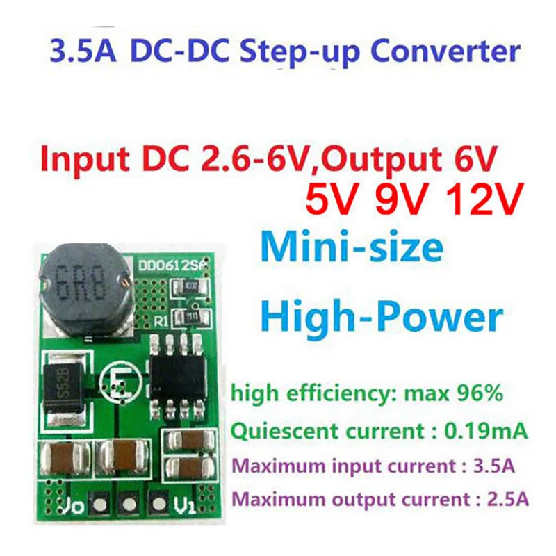 15 Вт DC-DC Boost, преобразователь, регулятор напряжения, модуль питания 2,6 в-5 в до 5 В, 6 в, 9 В, 12 В, модуль для зарядки Usb аккумулятора
15 Вт DC-DC Boost, преобразователь, регулятор напряжения, модуль питания 2,6 в-5 в до 5 В, 6 в, 9 В, 12 В, модуль для зарядки Usb аккумулятора