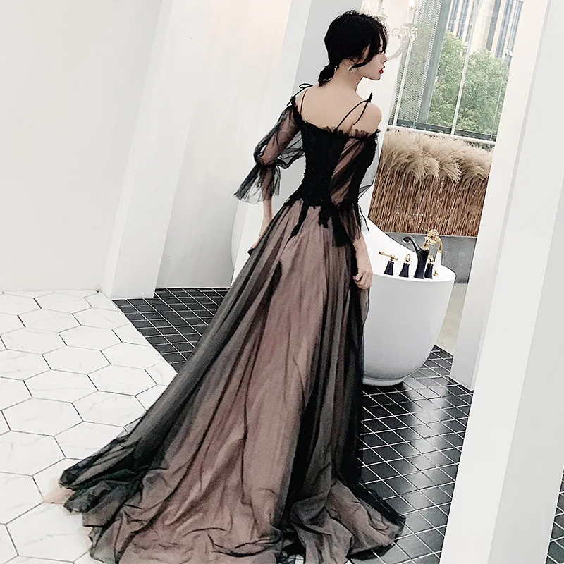 Black Evening Dress Women Spring Autumn New Exquisite Appliques Long Sleeve Prom Gown Temperament A-Line Birthday Party Dresses
Black Evening Dress Women Spring Autumn New Exquisite Appliques Long Sleeve Prom Gown Temperament A-Line Birthday Party Dresses