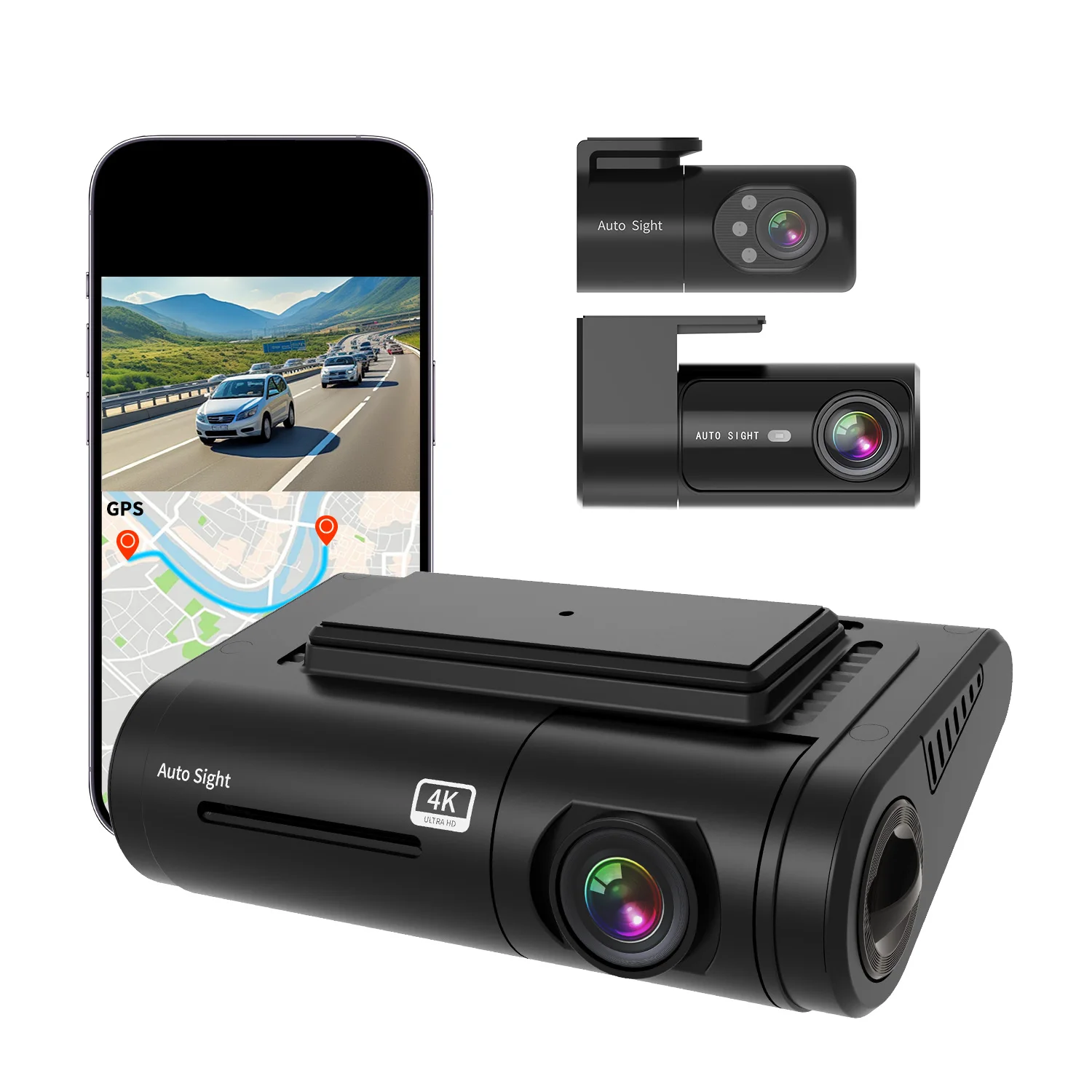 Car Camera Front 4K Rear 4K Inside 2K Three Channels With Voice Interaction GPS Night Vision Ultra 4G LTE Car Driving Recorder
Car Camera Front 4K Rear 4K Inside 2K Three Channels With Voice Interaction GPS Night Vision Ultra 4G LTE Car Driving Recorder