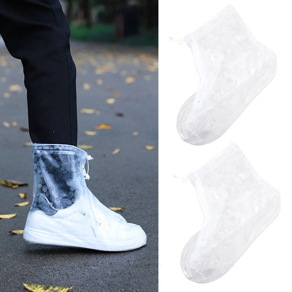 1Pair Waterproof Rain Shoes Rainproof Shoe Covers with Zipper Closure for Easy Wear Non-Slip Wear-Resistant Overshoes for Kids
1Pair Waterproof Rain Shoes Rainproof Shoe Covers with Zipper Closure for Easy Wear Non-Slip Wear-Resistant Overshoes for Kids