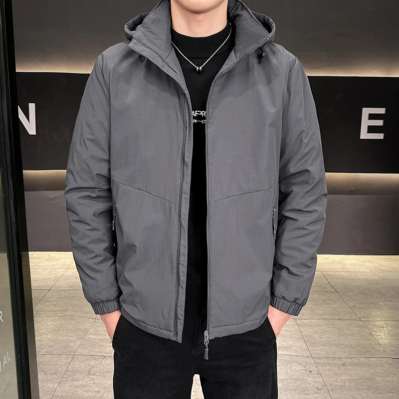 Men's Winter Cotton Jaet Thiened Hooded Coat Large Size Youth Casual Faion Warm Polyester Fiber Zipper Design Long Sve
Men's Winter Cotton Jaet Thiened Hooded Coat Large Size Youth Casual Faion Warm Polyester Fiber Zipper Design Long Sve