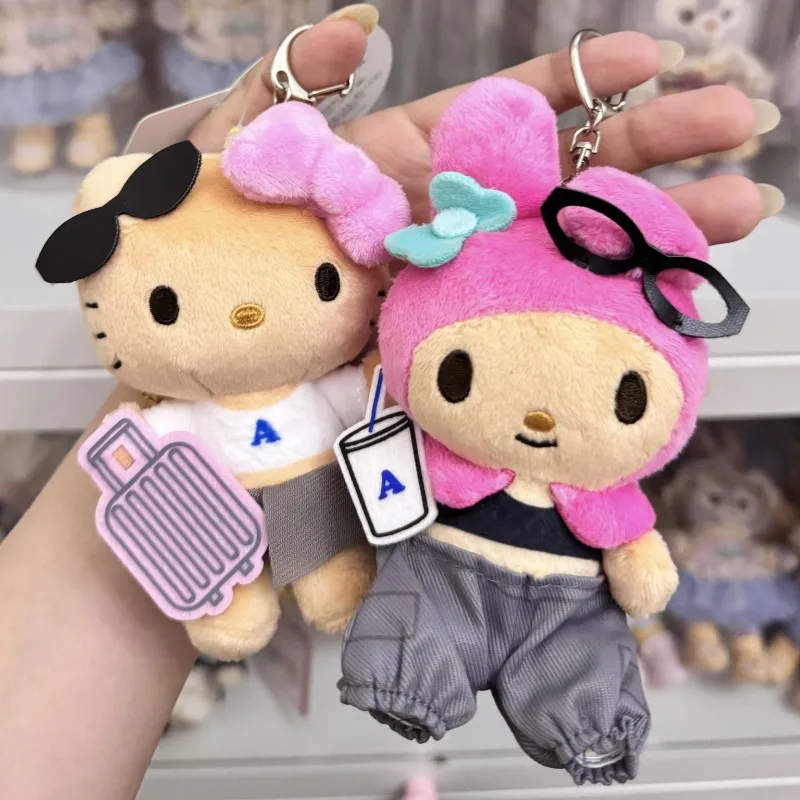 Sanrios Hello Kitty My Melody Black Skin Suitcase Series Kawaii Plush Toy Keychain Stuffed Backpack Decoration Bestie Kids Gifts
Sanrios Hello Kitty My Melody Black Skin Suitcase Series Kawaii Plush Toy Keychain Stuffed Backpack Decoration Bestie Kids Gifts