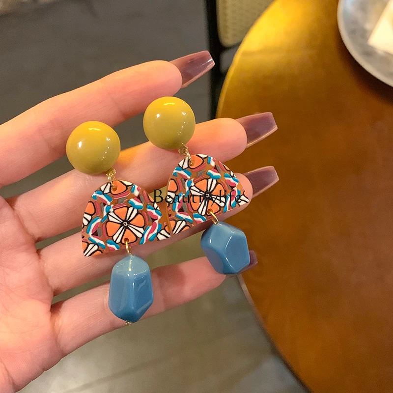 Ethnic Style Retro Yellow Blue Contrast Color Long Geometric Earrings Elegant Graceful Earrings
Ethnic Style Retro Yellow Blue Contrast Color Long Geometric Earrings Elegant Graceful Earrings
