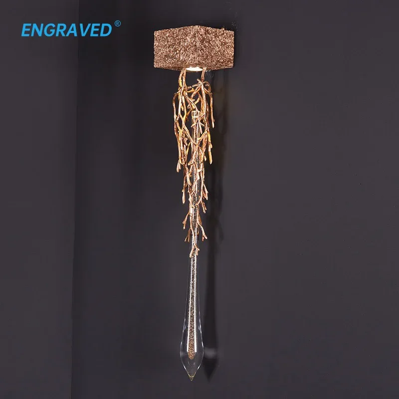 ENGRAVED Tree Branch Wall Lamp for Living Room Bedroom Bedside Crystal Pendant Light for Kitchen Island Copper Hanging Sconce
ENGRAVED Tree Branch Wall Lamp for Living Room Bedroom Bedside Crystal Pendant Light for Kitchen Island Copper Hanging Sconce