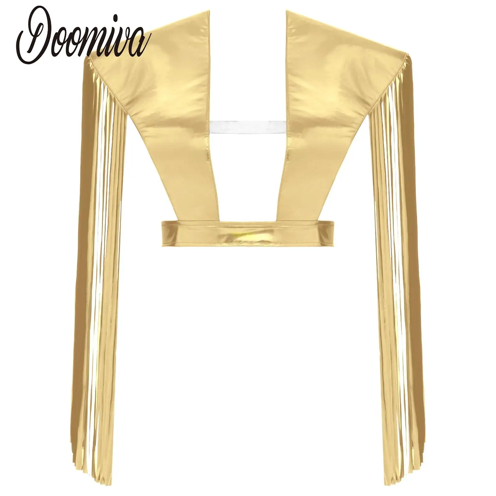 Women Men Metallic Shiny Shoulder Shrugs Mini Shirt Tassel Fringe Adjustable Armor Shawls for Halloween Cosplay Masquerade Party
Women Men Metallic Shiny Shoulder Shrugs Mini Shirt Tassel Fringe Adjustable Armor Shawls for Halloween Cosplay Masquerade Party