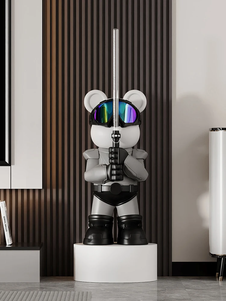 Home Decor Lightsaber Bear Floor Decoration Resin Sculpture Living Room Billiards Room Doll Male Gift Statue Decorations
Home Decor Lightsaber Bear Floor Decoration Resin Sculpture Living Room Billiards Room Doll Male Gift Statue Decorations