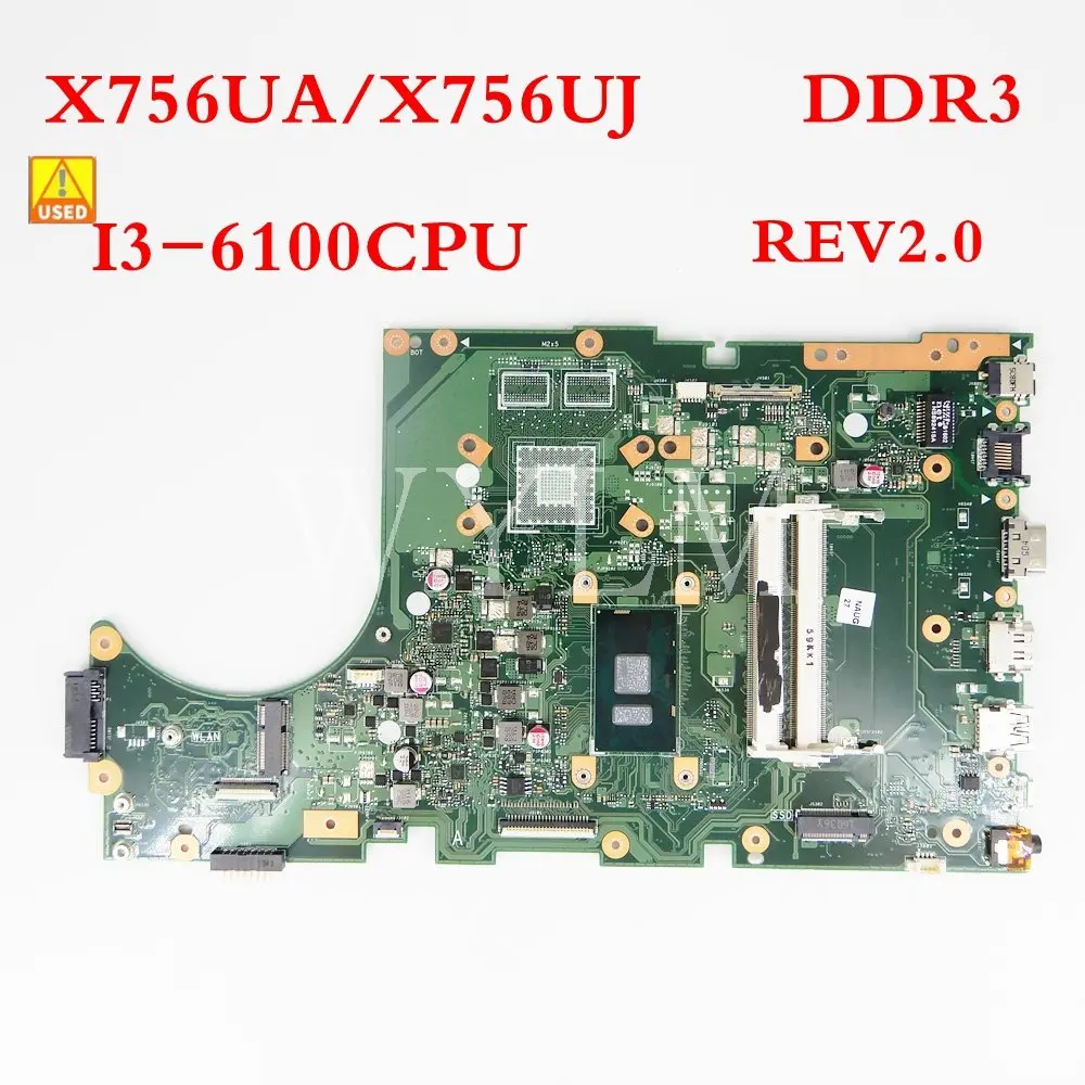 X756UA motherboard I3-6100CPU mainboard REV2.0 For ASUS X756U X756UJ X756UX X756UB X756UWK Laptop motherboard Used
X756UA motherboard I3-6100CPU mainboard REV2.0 For ASUS X756U X756UJ X756UX X756UB X756UWK Laptop motherboard Used