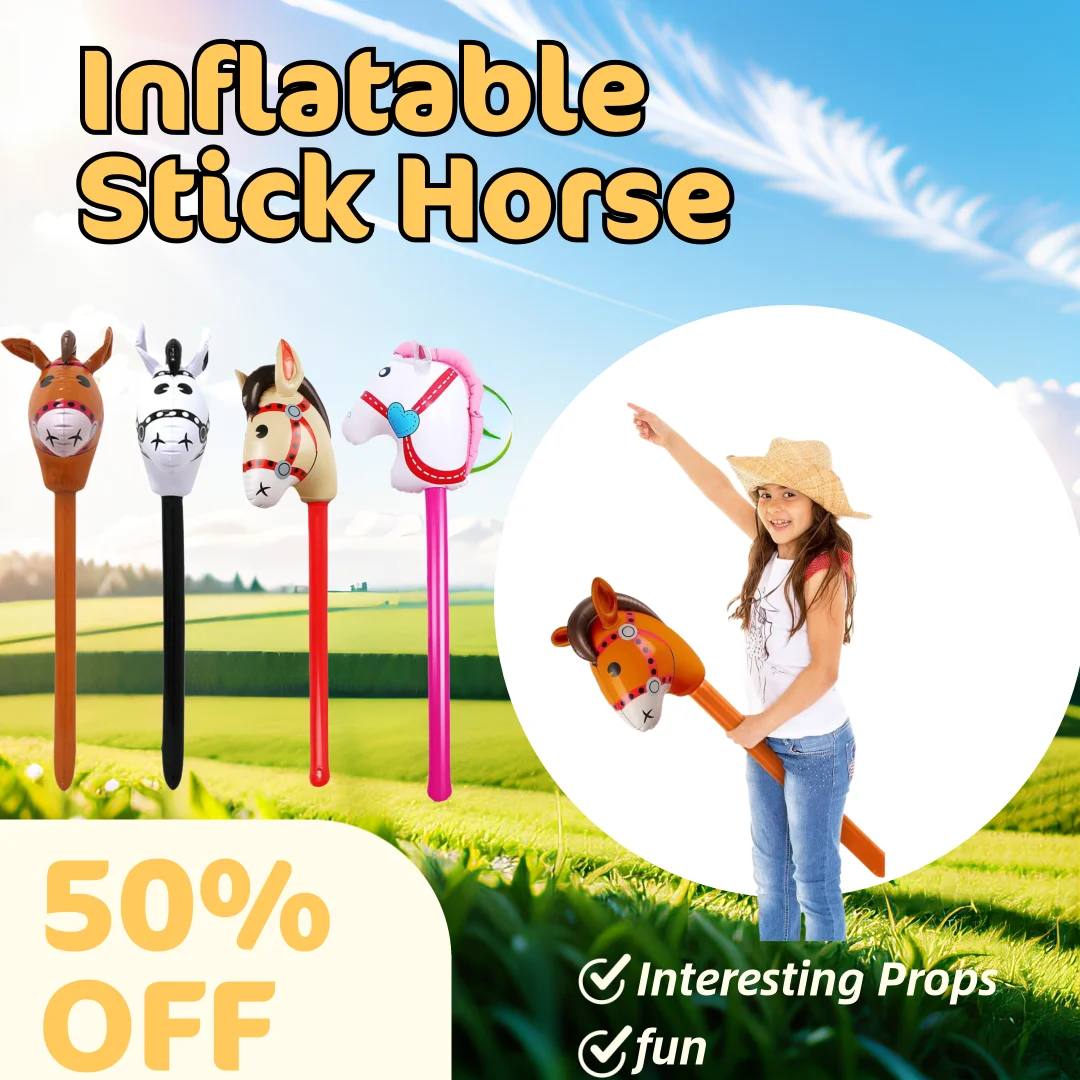 Inflatable Horse Stick Toy Inflatable Animal Long Sticks on Stick Horse Costume Pony/Western Cowboy Birthday Party Favors
Inflatable Horse Stick Toy Inflatable Animal Long Sticks on Stick Horse Costume Pony/Western Cowboy Birthday Party Favors
