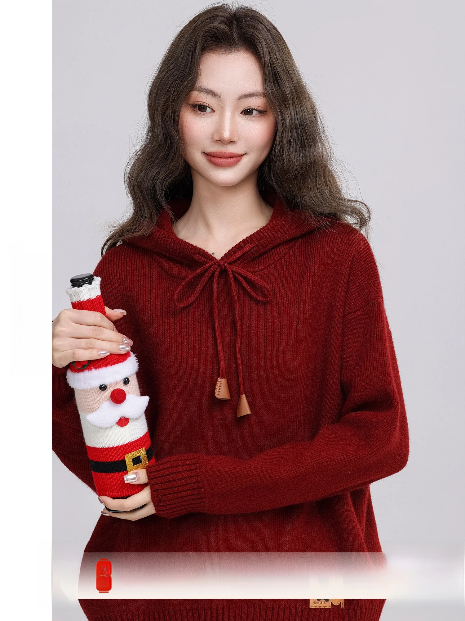 Winter Knitted Red Sweater Women's Loose Fit Long Sve Casual Sle New Year Celebration Hat Design Polyester Fiber
Winter Knitted Red Sweater Women's Loose Fit Long Sve Casual Sle New Year Celebration Hat Design Polyester Fiber
