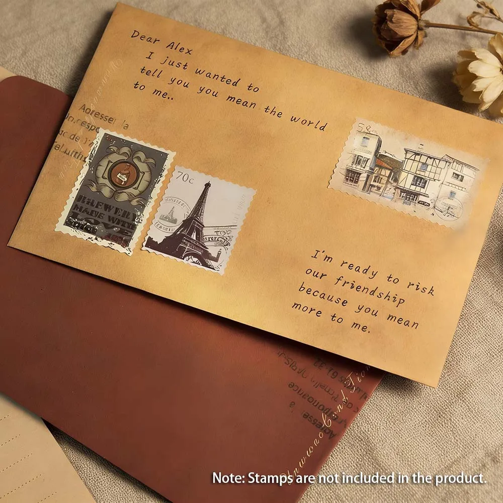 100PCS Vintage Kraft Paper Envelopes Envelope Set Multipurpose Letterhead with Sealing Labels for Wedding Party Invitation Card
100PCS Vintage Kraft Paper Envelopes Envelope Set Multipurpose Letterhead with Sealing Labels for Wedding Party Invitation Card