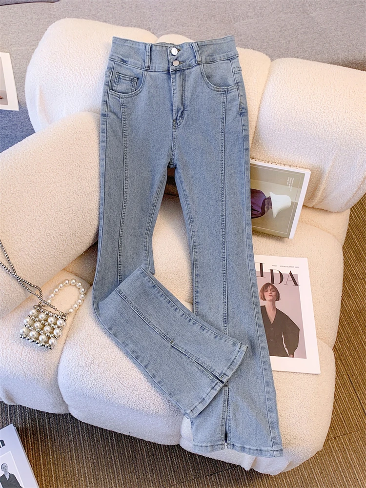 High Waist Flared Jeans Women's Spring Summer Thin New Sle 2026 Slimming Jeans for Pear aped Body Long Pants Zipper Closure
High Waist Flared Jeans Women's Spring Summer Thin New Sle 2026 Slimming Jeans for Pear aped Body Long Pants Zipper Closure