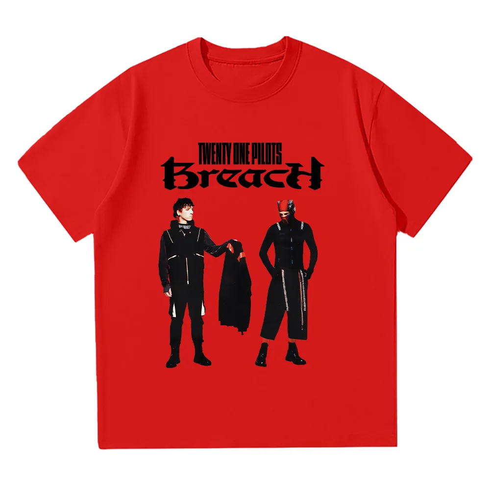 Hip Hop Band T-Shirt TwentyOnePilotss Breach The Album Graphic Print Tees Harajuku Unisex Cotton Tops Summer O-neck Short Sleeve
Hip Hop Band T-Shirt TwentyOnePilotss Breach The Album Graphic Print Tees Harajuku Unisex Cotton Tops Summer O-neck Short Sleeve