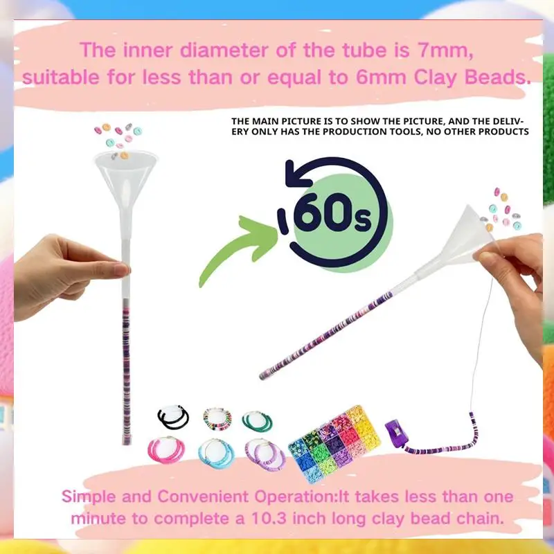 2Pcs Beading Funnel-Clay Beads Bracelet Making Kit Can Replace Clay Bead Spinner,Beading Needles Bracelet Making Kit-ABUA
2Pcs Beading Funnel-Clay Beads Bracelet Making Kit Can Replace Clay Bead Spinner,Beading Needles Bracelet Making Kit-ABUA