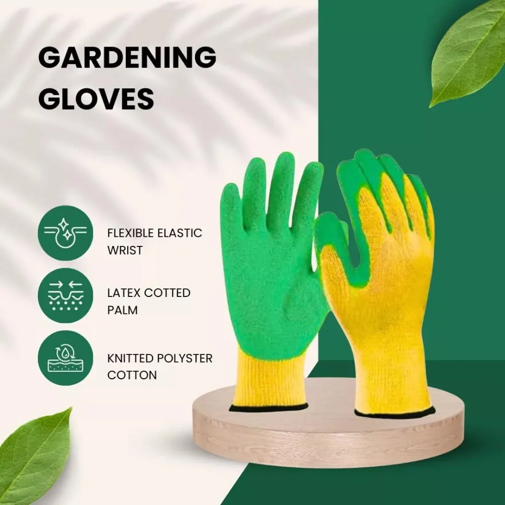2 Pairs Latex Coated Gardening Gloves Safety Protective Thorn Proof Work Gloves Wear-resistant Thickening Rose Pruning Gloves
2 Pairs Latex Coated Gardening Gloves Safety Protective Thorn Proof Work Gloves Wear-resistant Thickening Rose Pruning Gloves
