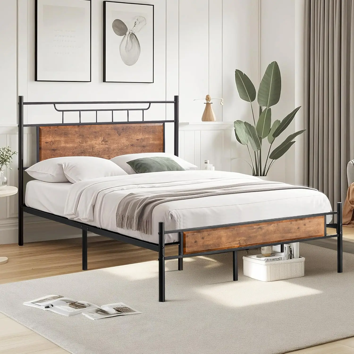 Full Platform Bed Frame With Wood Headboard/Mattr Foundation/No Box Spring Needed,Brown(Crown)
Full Platform Bed Frame With Wood Headboard/Mattr Foundation/No Box Spring Needed,Brown(Crown)