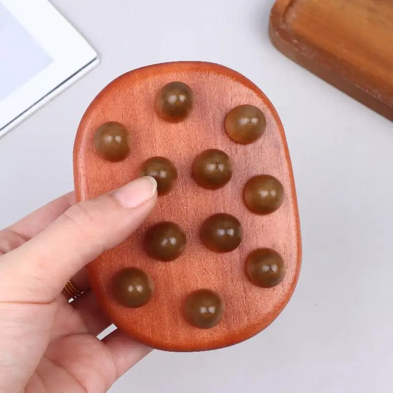 9/12 Bead Sandalwood Meridian Massage Comb Body Gua Sha Brush Anti-Fatigue & Relaxation Home Care Tool
9/12 Bead Sandalwood Meridian Massage Comb Body Gua Sha Brush Anti-Fatigue & Relaxation Home Care Tool