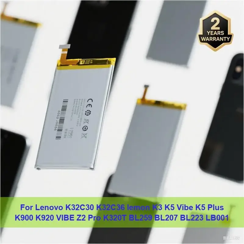 Battery For Lenovo K32C30 K32C36 lemon K3 K5 Vibe K5 Plus K900 K920 VIBE Z2 Pro K320T BL259 BL207 BL223 LB001
Battery For Lenovo K32C30 K32C36 lemon K3 K5 Vibe K5 Plus K900 K920 VIBE Z2 Pro K320T BL259 BL207 BL223 LB001