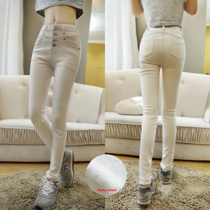 High Waist Fleece Lined Slim Fit Jeans Women's Button Fly Bootcut Denim Pants Casual Cotton Color for Students All Seasons
High Waist Fleece Lined Slim Fit Jeans Women's Button Fly Bootcut Denim Pants Casual Cotton Color for Students All Seasons