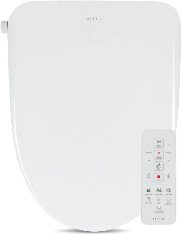 Alpha Bidet Ux Pearl Bidet Toilet Seat In Elongated White | Ultra Low Profile | Endless Warm Water | Arced Stainless Steel
Alpha Bidet Ux Pearl Bidet Toilet Seat In Elongated White | Ultra Low Profile | Endless Warm Water | Arced Stainless Steel