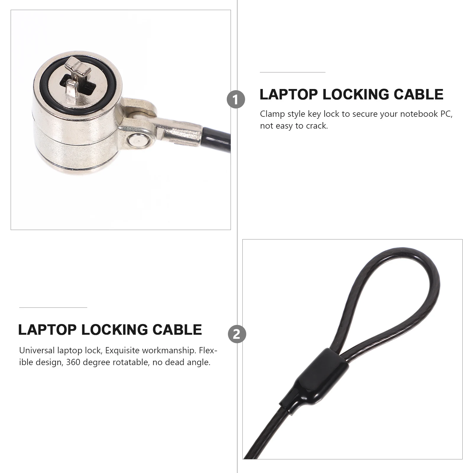 Laptop Locking Keyed Notebook Pc Security Cable Chain 360 Rotatable Universal Computer Lock For Tablet Monitor Docking Station
Laptop Locking Keyed Notebook Pc Security Cable Chain 360 Rotatable Universal Computer Lock For Tablet Monitor Docking Station