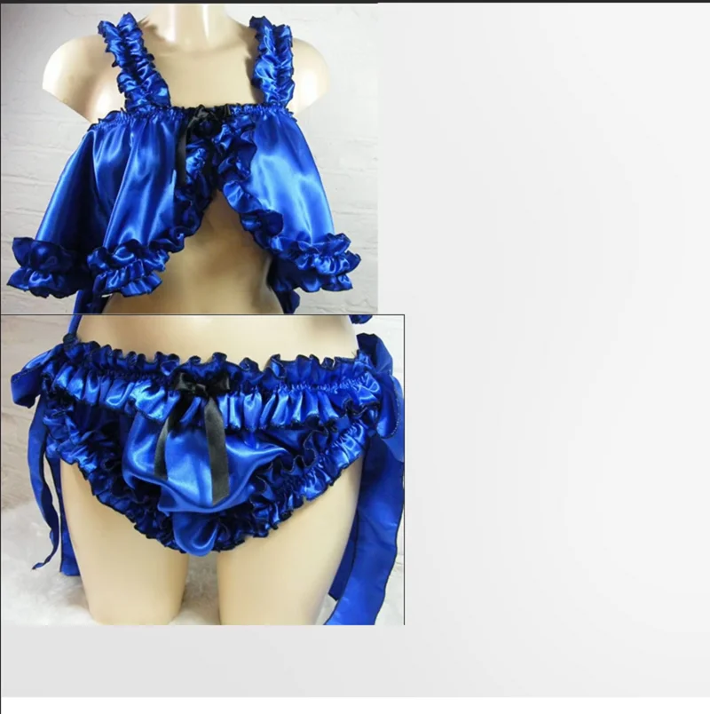 French Bestselling Daily Dressing Blue Triangle Shorts Satin Sexy Gothic Sissy Adult Girl Servant Role Playing Costume Customiza
French Bestselling Daily Dressing Blue Triangle Shorts Satin Sexy Gothic Sissy Adult Girl Servant Role Playing Costume Customiza