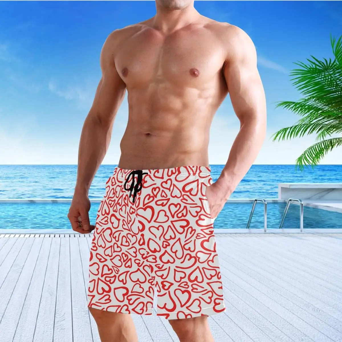 Doodle Hearts Fashion Funny Style Men's Beach Shorts Swim Trunks Quick Dry Casual Polyester Swim Shorts with Pockets S-3XL
Doodle Hearts Fashion Funny Style Men's Beach Shorts Swim Trunks Quick Dry Casual Polyester Swim Shorts with Pockets S-3XL