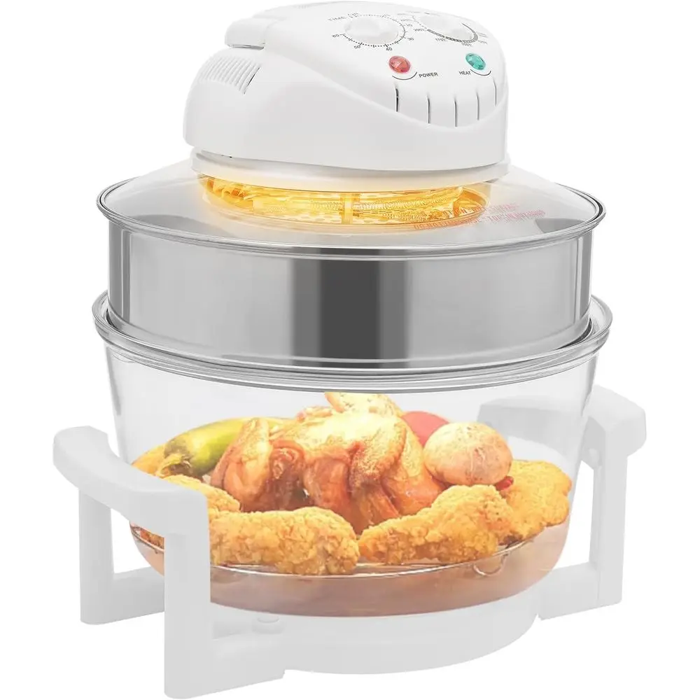 18-Quart Large Capacity Convection Oven with Glass Air Fryer Containers and Temperature Control 32°F-482°F
18-Quart Large Capacity Convection Oven with Glass Air Fryer Containers and Temperature Control 32°F-482°F