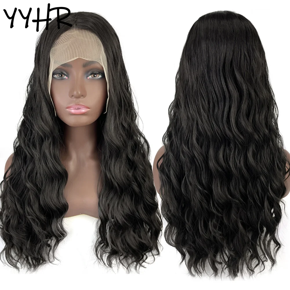 Synthetic Lace Wig Long Natural Wave Black Wigs For Women Adjustable Size Daily Use With Middle Part Lace Wig
Synthetic Lace Wig Long Natural Wave Black Wigs For Women Adjustable Size Daily Use With Middle Part Lace Wig
