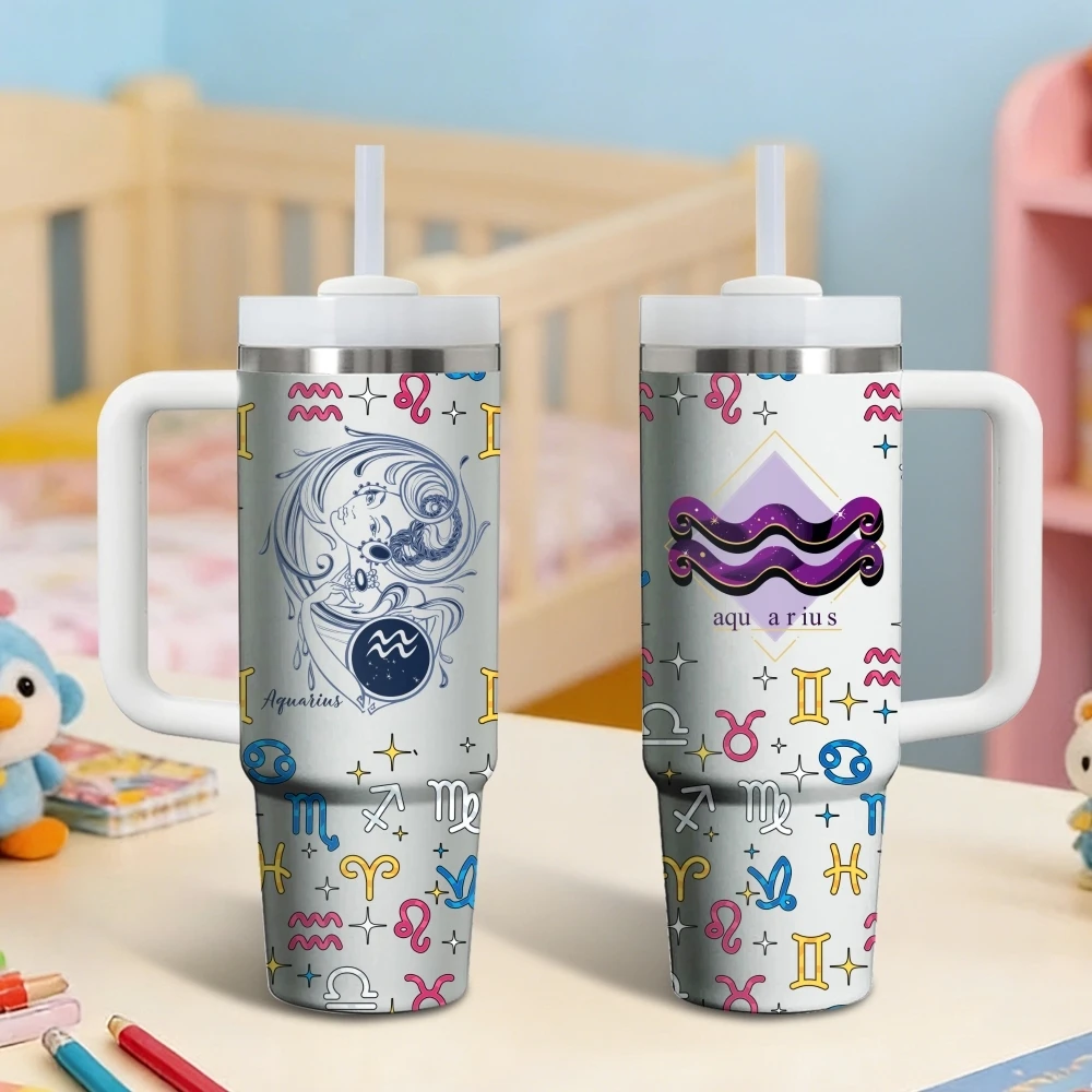 12 Zodiac Signs Taurus Virgo Vacuum Flasks 40oz Stainless Steel Insulated Tumbler with Handle & Straw Leakproof Travel Mug
12 Zodiac Signs Taurus Virgo Vacuum Flasks 40oz Stainless Steel Insulated Tumbler with Handle & Straw Leakproof Travel Mug