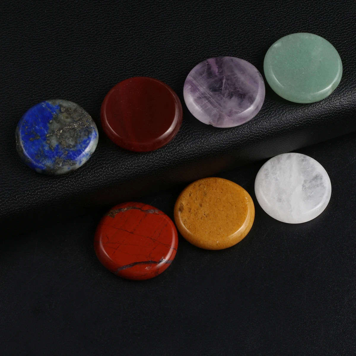 7pcs Natural Stone Beads Round Shape Sever Chakra Agates Bead for Making DIY Jewelry Necklace Bracelet Accessories 22x22x5mm
7pcs Natural Stone Beads Round Shape Sever Chakra Agates Bead for Making DIY Jewelry Necklace Bracelet Accessories 22x22x5mm