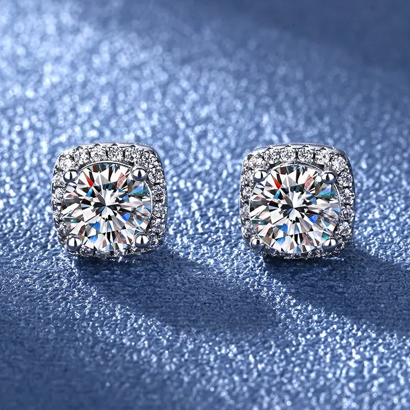 0.5 -1ct Moissanite Diamond Square Halo Earrings Luxury Women Copper Metal Stud Earrings Girls Wedding Party Jewelry
0.5 -1ct Moissanite Diamond Square Halo Earrings Luxury Women Copper Metal Stud Earrings Girls Wedding Party Jewelry