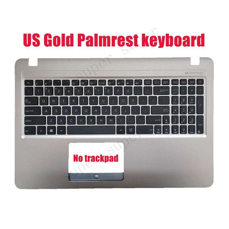 SSS+ US Gold Palmrest keyboard for Asus X540U/X540UB/X540UV/X540UA/X540UP
SSS+ US Gold Palmrest keyboard for Asus X540U/X540UB/X540UV/X540UA/X540UP