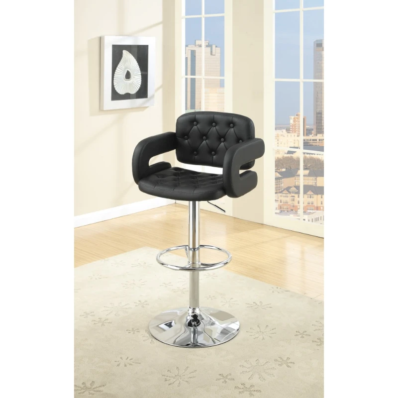 Classic Armrest Tufted Faux Leather Upholstered Faux Leather Barstool / Chair Adjustable Height Swivel Kitchen Stools 1pc Chair
Classic Armrest Tufted Faux Leather Upholstered Faux Leather Barstool / Chair Adjustable Height Swivel Kitchen Stools 1pc Chair
