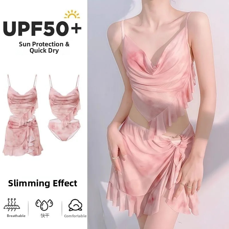 Women's Bikini Swimsuit Three-piece Set Conservative Cover-up Thermal Spring Vacation Beach Holiday Polyester Fabric Swimwear
Women's Bikini Swimsuit Three-piece Set Conservative Cover-up Thermal Spring Vacation Beach Holiday Polyester Fabric Swimwear