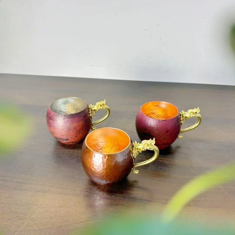 Handcrafted Pure Copper Dragon Teacup, Hammered Flame Color Vintage Cup, Unique High End Tea Ware, Home Art Beauty Decor Set
Handcrafted Pure Copper Dragon Teacup, Hammered Flame Color Vintage Cup, Unique High End Tea Ware, Home Art Beauty Decor Set