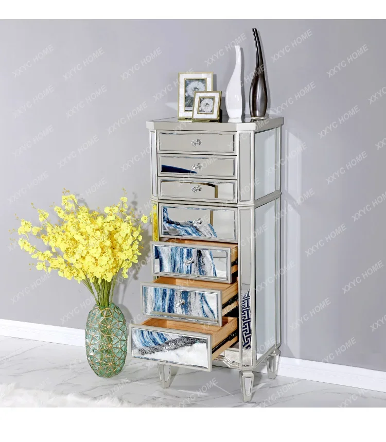 O Chest Storage Cabinet Bedroom Light Luxury Mirror Drawer Cabinet Simple Modern Living Room Side Cabinet
O Chest Storage Cabinet Bedroom Light Luxury Mirror Drawer Cabinet Simple Modern Living Room Side Cabinet
