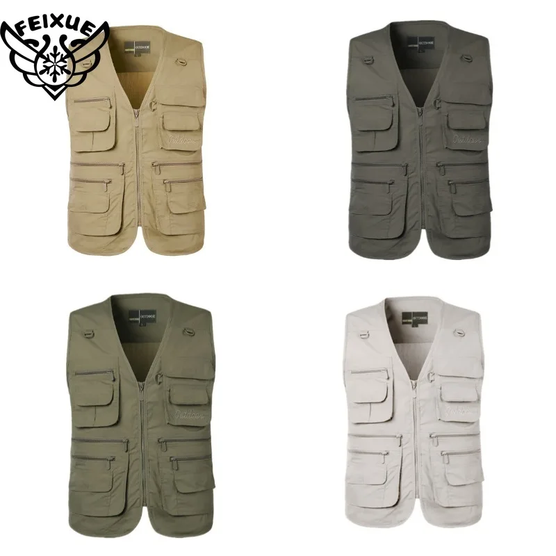 Summer Quick Dry Thin Vest Male with Many Pockets Casual Classic Multi Pocket Military Green Photographer Baggy Work Waistcoat
Summer Quick Dry Thin Vest Male with Many Pockets Casual Classic Multi Pocket Military Green Photographer Baggy Work Waistcoat