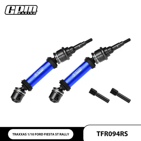 GPM Carbon Steel  + Aluminum Front / Rear CVD Drive Shaft For TRAXXAS 1/10 FORD FIESTA ST Rally 7451#
