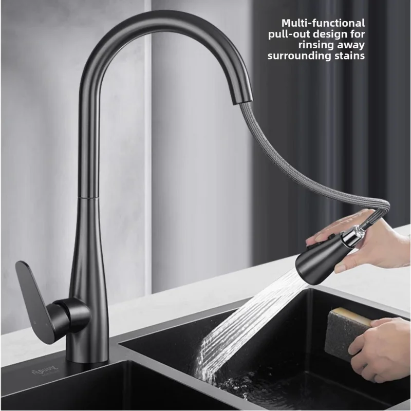 Pull Out Kitchen Faucet 360° Swivel Sprayer Hot Cold Mixer Tap Retractable Anti-Splash For Sink Dish Washing
Pull Out Kitchen Faucet 360° Swivel Sprayer Hot Cold Mixer Tap Retractable Anti-Splash For Sink Dish Washing