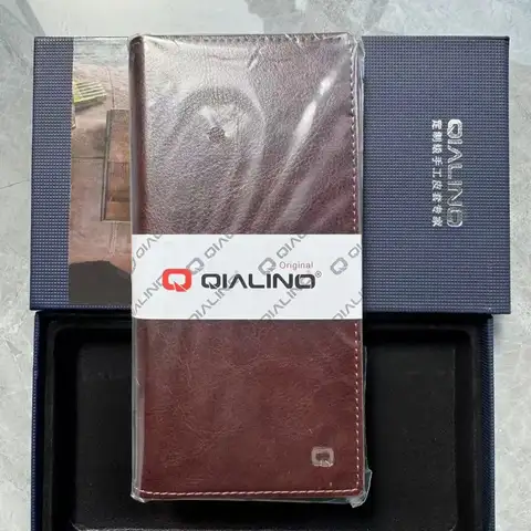 Qialino Genuine Leather Phone Case For Samsung S24 S23 S22+ S25 Plus Ultra Business Style Fashion Luxury With Card Slots Cover