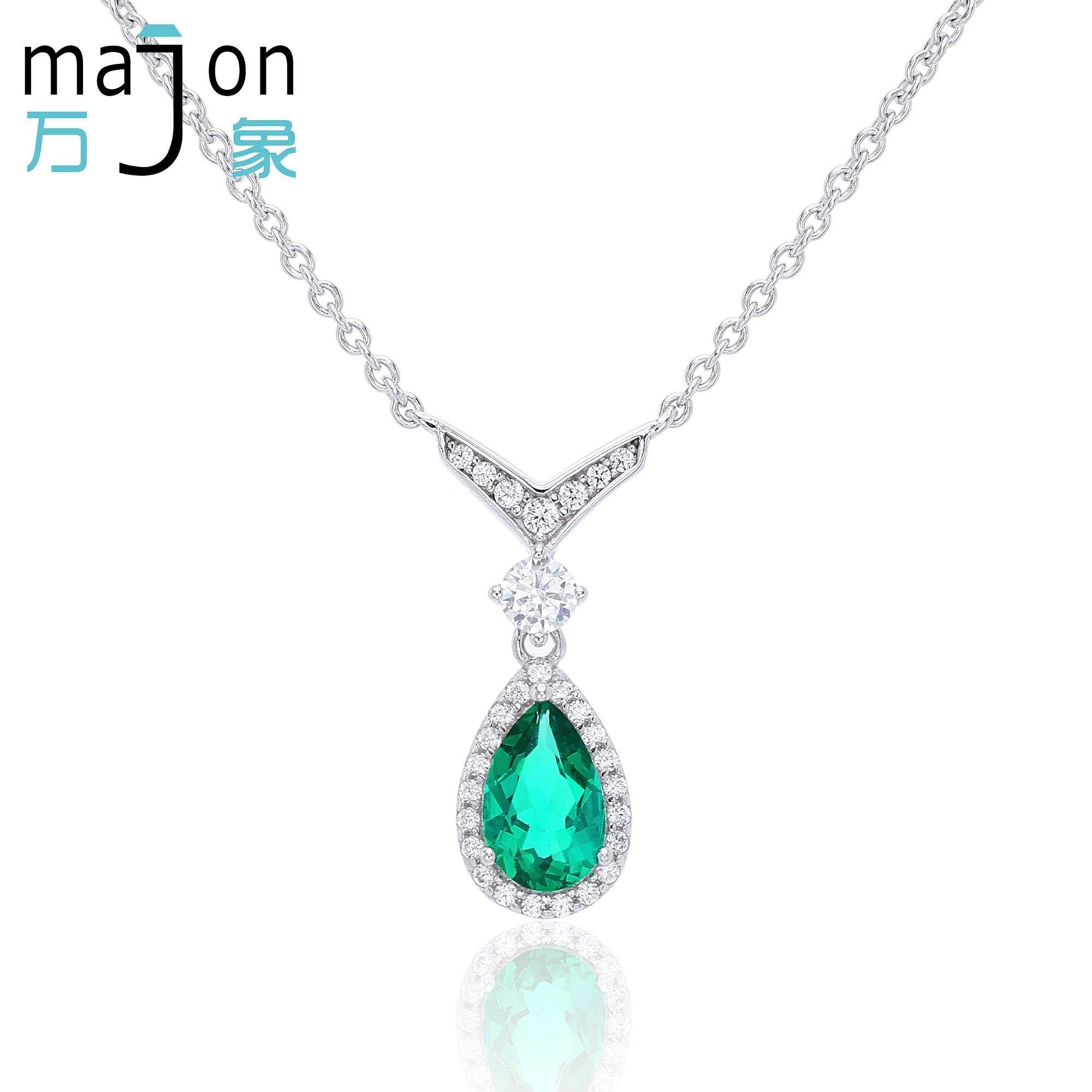 Lab-Grown Zambia Emerald Pendant Necklace S925 Silver Pear Shape Fine Jewelry for Women Engagement Wedding Gift Daily Wear
Lab-Grown Zambia Emerald Pendant Necklace S925 Silver Pear Shape Fine Jewelry for Women Engagement Wedding Gift Daily Wear