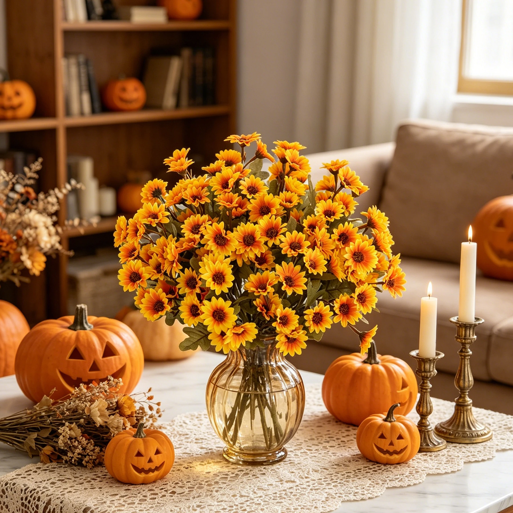 2/4pcs Artificial Flowers Silk Daisy Centerpieces Festival Wedding Home Autumn Halloween Decora Outdoor Garden Window Diy Gifts
2/4pcs Artificial Flowers Silk Daisy Centerpieces Festival Wedding Home Autumn Halloween Decora Outdoor Garden Window Diy Gifts