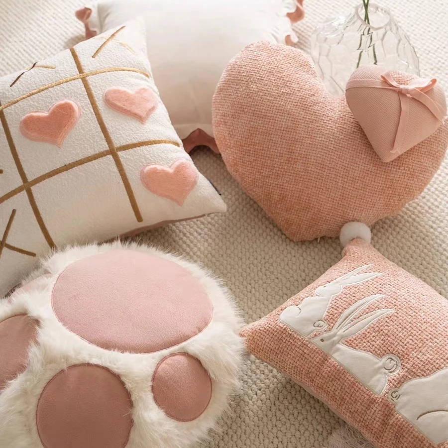 Pink Princess Style Nordic Children's Room Pillow Embroidered Heart Shape Sample Room Pillow Long Rectangle Square Adult Child
Pink Princess Style Nordic Children's Room Pillow Embroidered Heart Shape Sample Room Pillow Long Rectangle Square Adult Child