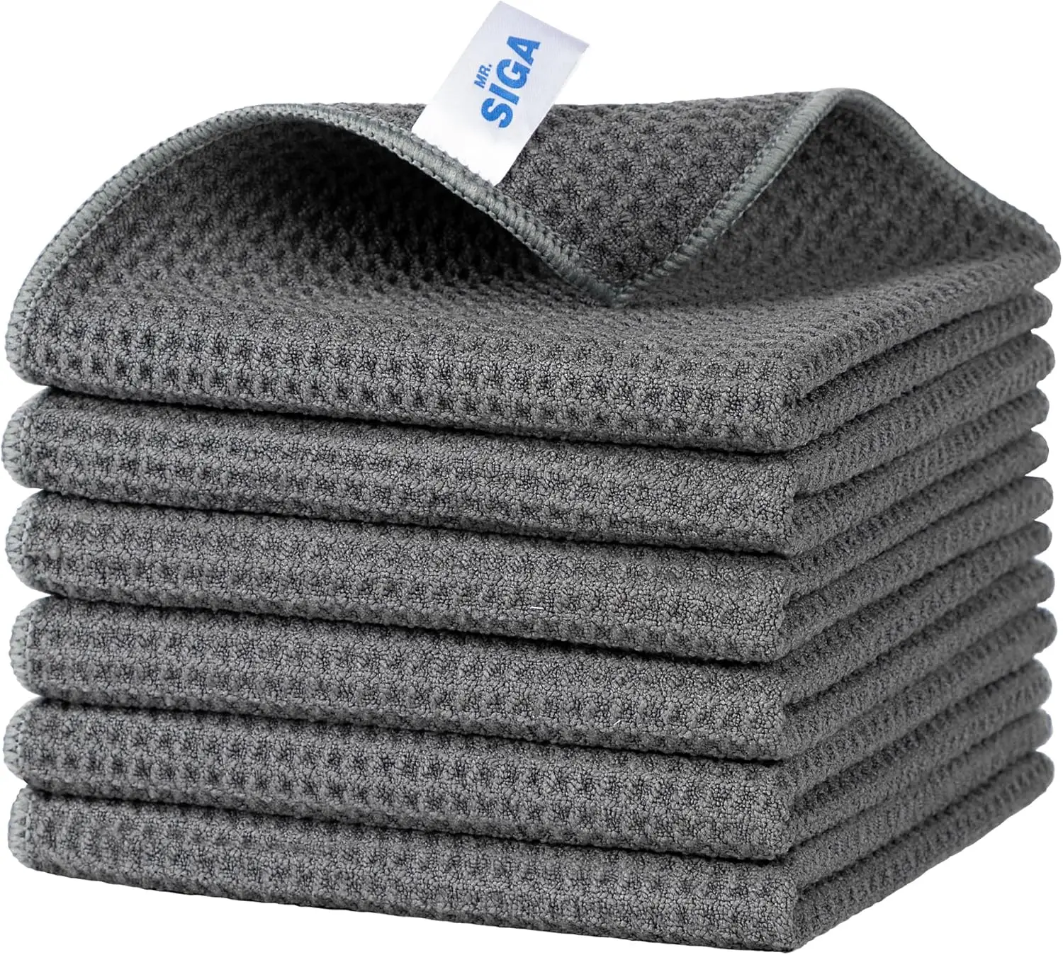MR.SIGA Waffle Pattern Cleaning Cloths, Reusable Absorbent Microfiber Cleaning Cloths, Lint Free Microfiber Kitchen Towels, 6 Pack, Gray, 12.6 x 12.6 inch
MR.SIGA Waffle Pattern Cleaning Cloths, Reusable Absorbent Microfiber Cleaning Cloths, Lint Free Microfiber Kitchen Towels, 6 Pack, Gray, 12.6 x 12.6 inch