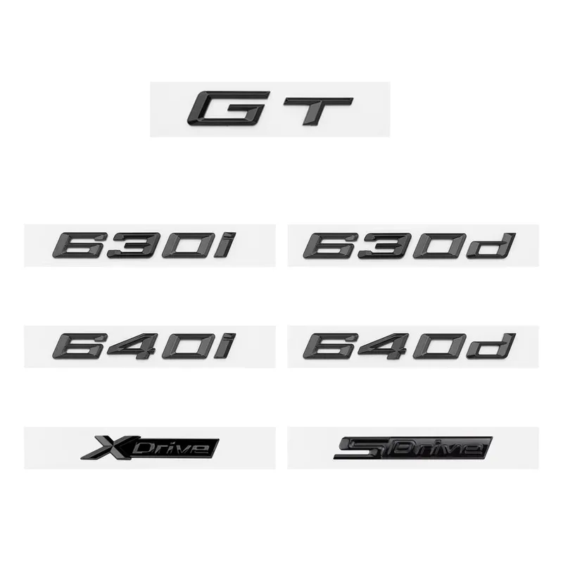 3D ABS Glossy Black GT 630i 630d 640i 640d XDrive SDrive Numbers Letters Emblem for BMW GT Series E63 E64 F06 F12 F13 G32
3D ABS Glossy Black GT 630i 630d 640i 640d XDrive SDrive Numbers Letters Emblem for BMW GT Series E63 E64 F06 F12 F13 G32