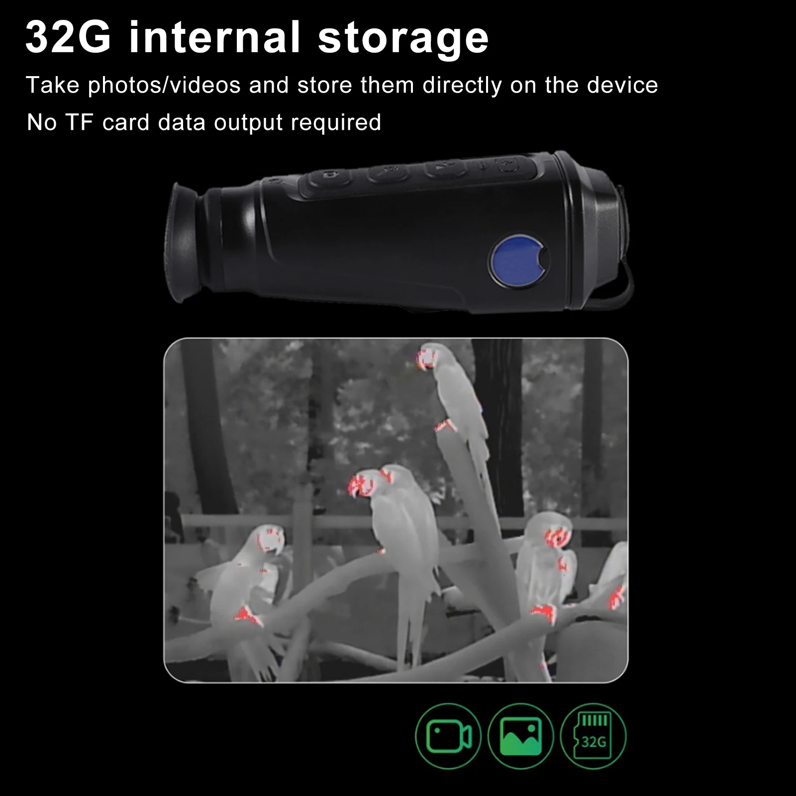 Handheld Infrared Thermal Imager Camera for Hunting HD Night Vision Infrared Monocular for Hunting Sports Outdoor Camping
Handheld Infrared Thermal Imager Camera for Hunting HD Night Vision Infrared Monocular for Hunting Sports Outdoor Camping