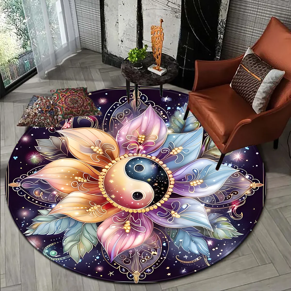 Круглый ковер Tai Chi Yin Yang Lotus, красочный нескользящий устойчивый к выцветанию круглый ковер для декора спальни и гостиной
Круглый ковер Tai Chi Yin Yang Lotus, красочный нескользящий устойчивый к выцветанию круглый ковер для декора спальни и гостиной